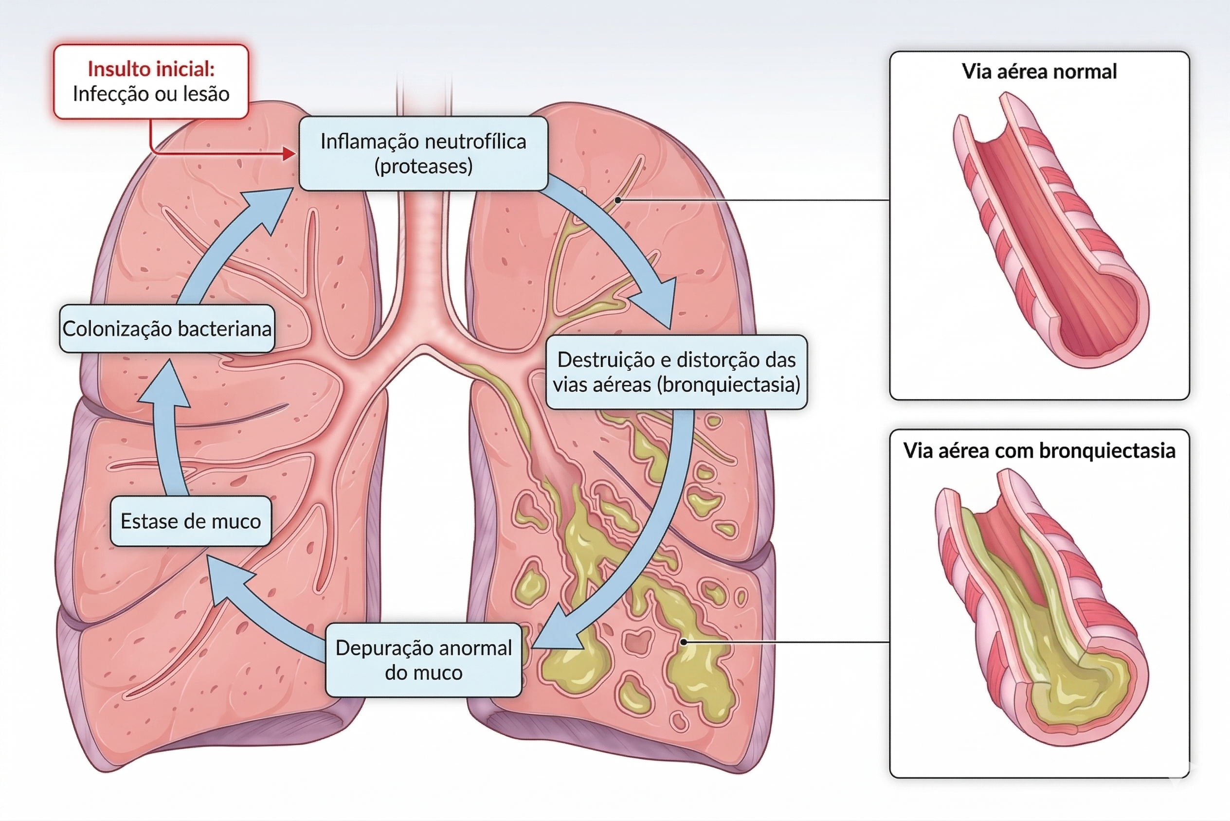 Fisiopatologia das bronquiectasias